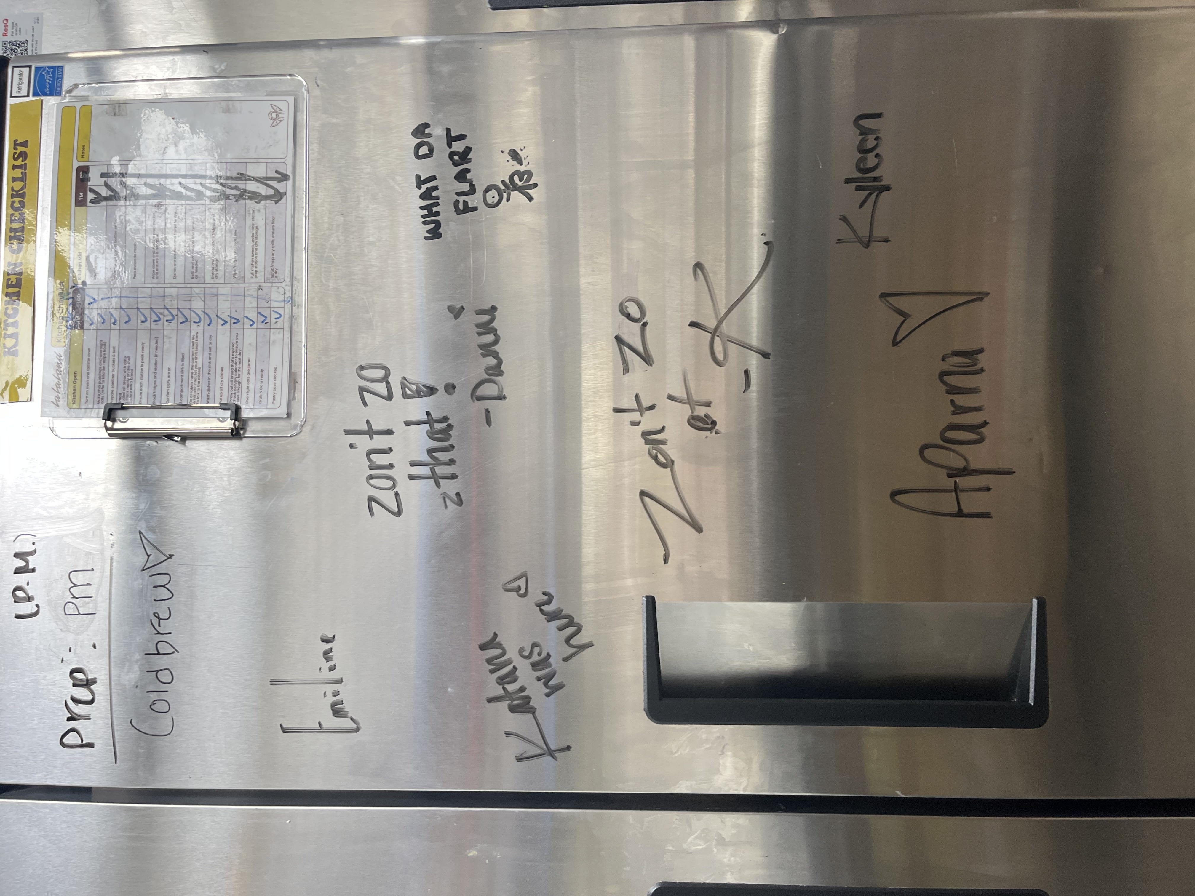 we all wrote on the fridge :3